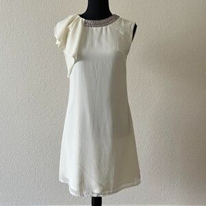 London Dress Company Chloe Beaded Dress in Ivory (Size:2)